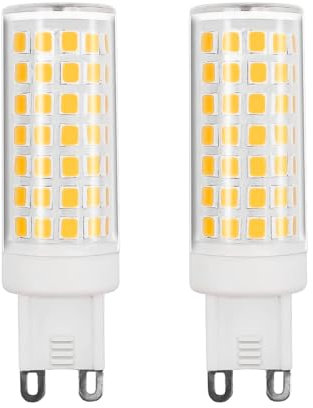 CENPEK Lampadina LED G9, antisfarfallio, 7 W equivalenti a lampadine alogene da 60 W, 650 LM, bianco luce diurna (6000 K), lampadine a risparmio energetico G9 non regolabili, confezione da 2