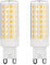 CENPEK Bombilla LED G9, sin parpadeo 7 W equivalente a bombillas halógenas de 60 W, 650 lm, luz blanca diurna (6000 K), bombillas de bajo consumo G9 no regulables, paquete de 2