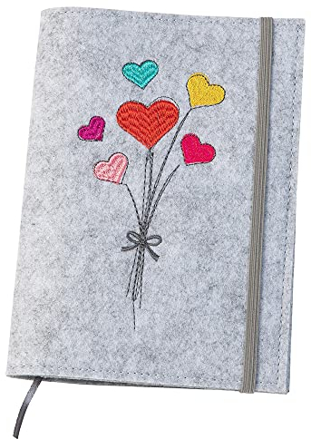 luxdag Mutterpasshülle mit Gummiband aus Filz (Farbe & Stickerei wählbar) - Hülle für Mutterpass & Impfpass - Organizer - Geschenk für werdende Mütter