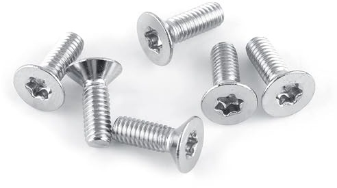 50pcs M4 Flachkopfschrauben, Edelstahl SS304 Flachkopf Sternantrieb Schrauben Senkkopf Maschinenschraube Bolzen (M4×8)