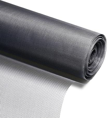 teeppo Zanzariera al metro, 90 x 220 cm, in fibra di vetro, colore grigio, zanzariera al metro, per porte e finestre, accessori per zanzariere a prova di gatto