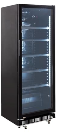 GastroHero Getränkekühlschrank GK-360BB | 360 L | Flaschenkühlschrank mit Glastür & LED | abschließbar | Bierkühlschrank | Kühlschrank für Gastronomie