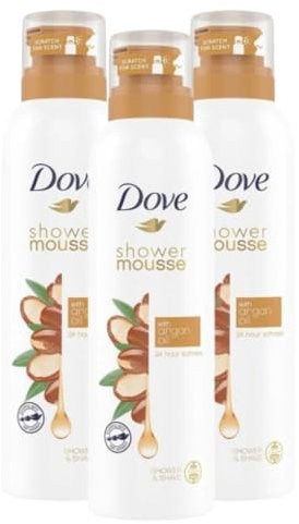 Dove Mousse Doccia Con Olio Di Argan Nutriente 200 Ml (3, Unità)