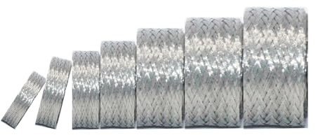 EMI RFI Cable Shielding Sleeve Tinned Copper Braided Grounding Metal Wire Sheathing ESD Protector Mesh Flat Tubular Expandable 1/2 W(0.32 ID)-35FT
