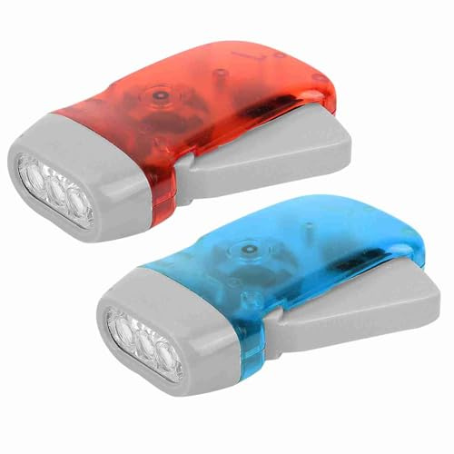 Beufee Louette de poche à manivelle à main, appuyez à la main lampe à lame à lampe à LED trois ampoules LED Lampe de poche d'urgence avec corde suspendue pour la randonnée en camping