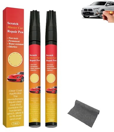 Lackstift Auto,Universal Autolack-Kratzer-Entferner-Stift,Auto Kratzer Reparatur Stift,Kratzer-Reparaturtuch,Einfach zu Verwenden,Geeignet zum Reparieren der Meisten Kleinere Kratzer(2 Stück)