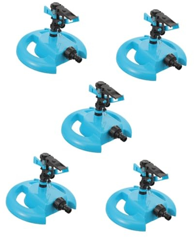 ifundom 5 Pezzi Irrigatore Rotante con Base Stabile per Sprinkler Pratico per Cortile Irrigazione e Uniforme Materiale Resistente e Facile da Installare per Piante