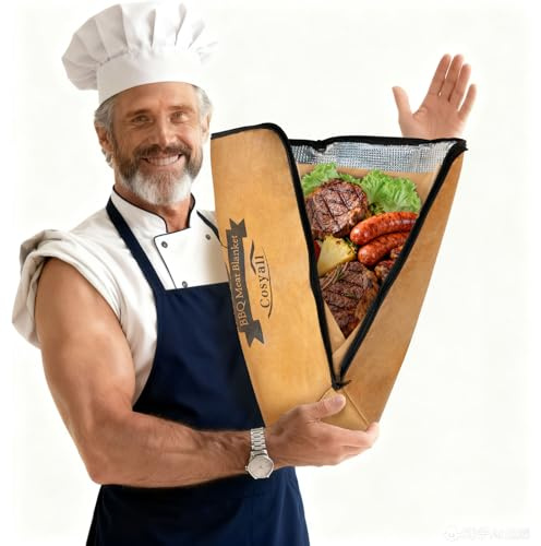 Bolsa térmica para Barbacoa, Regalos para Hombres, papás - 18 Pulgadas | Bolsa de 5 capas con aislamiento para mantener la carne caliente y jugosa, Regalo Ideal para Día del Padre, cumpleaños