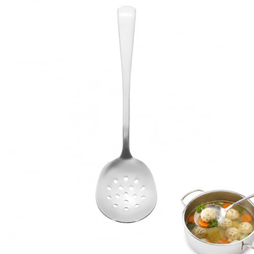 Gleavi ServierlöFfel Edelstahl Mit LöChern Kleiner SieblöFfel FüR Suppen Salate Und Reis KüChenutensil Ergonomisch SpüLmaschinenfest FüR Haushalt Und Gastronomie 8.27X1.97X0.47In
