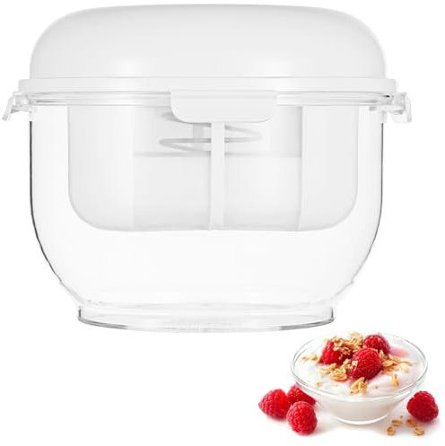 Grand filtre à yaourt pour yaourt grec maison, fromage, lait de soja, support en acier inoxydable, couche amovible pour un nettoyage facile