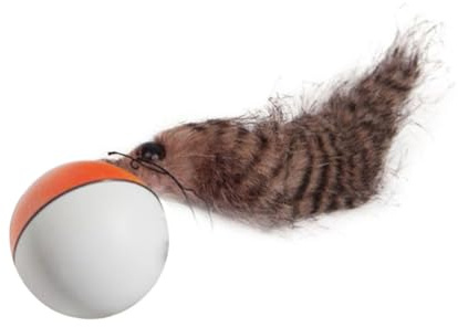 WEKAMOS Palla Giocattolo Elettrica Motorizzata a Forma di Donnola in Plastica Resistente, Piccola e Leggera per Gatti, Cuccioli e Cani, Gioco Interattivo per Animali Colore Casuale