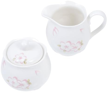 VANZACK Sucrier et Bouilloire à Lait Céramique Embossée avec Couvercle pour Café et Bonbons Décoration pour Cuisine et Salon