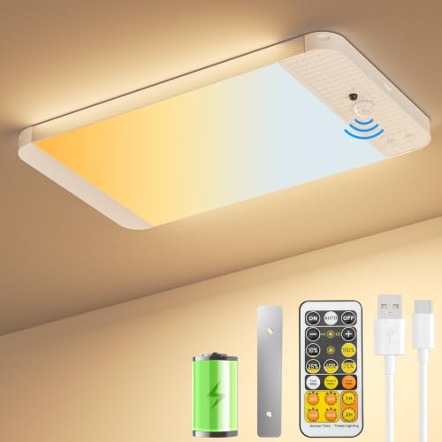 Wiederaufladbare Deckenleuchte mit Bewegungsmelder Akku Kabellos Led Lampe