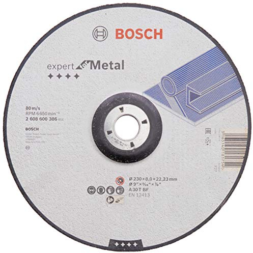 Bosch 1x PRO Metal Longlife Schleifscheibe für große Winkelschleifer und 22,23‑mm-Bohrung (für Stahl, Ø 230 mm, Professional Zubehör Großer Winkelschleifer)