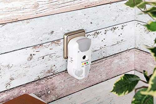Exbuster 3in1-Ultraschall-Schädlingsvertreiber, PIR-Nachtlicht & Luftreiniger (Lampe mit Bewegungs Melder)