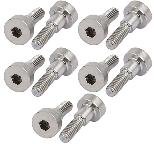 sourcing map 10Stk. 304 Edelstahl Schulter Bolzen 5mm Dmr. 5mm Schulter Länge M4 Gewinde de