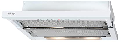 CATA | Hotte aspirante | Modèle TF 5260 WH | 3 vitesses d'extraction | Hotte aspirante silencieuse | Couleur blanche | [Classe d'efficacité énergétique D]