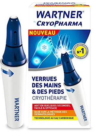 WARTNER by Cryopharma - Tratamiento de las verrugas Pies y Manos mediante Crioterapia - Eliminación rápida y efectiva* de las verrugas plantares por el frío (basado en el método de los dermatólogos)