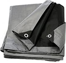 BDW Gewebeplane Abdeckplane Schutzplane Bootsplane VIELE GRößEN 260g/m² PE - Holzabdeckplane wasserdicht Grau-Schwarz 6x10m