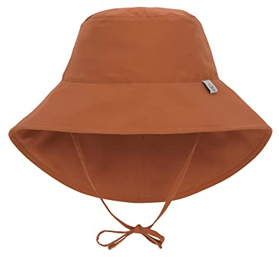 LÄSSIG Chapeau de Soleil Plage pour Bébé avec Protection UV 80 - Protection du Cou - Respirant - Sun Flap, Rouille, 3 Ans