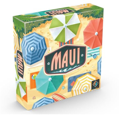 Maui Board Game - Hawaiian Beach Drafting and Tile-Laying Strategy Game, Create Patterns to Earn Points, Clever Risk and Reward Mechanics, Ages 8+, 2-4 Players, 30 Min Playtime, Made by Plan B Games