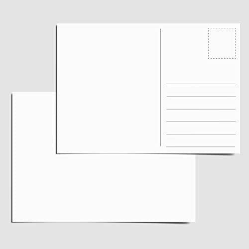 Pack of 10 Blank Postcards Plain White Cards (149 x 105 mm) Perfect Post Card for Designing Individual Postcard, Sending Mails Papa Prints®