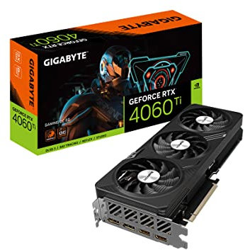 Gigabyte GeForce RTX 4060 Ti Gaming OC 8G Carte Graphique, 3 Ventilateurs WINDFORCE, 8 Go 128 Bits GDDR6, GV-N406TGAMING OC-8GD Carte vidéo