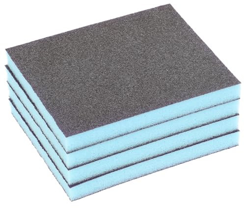 8 Stück 120 Körnung Schleifschwamm Schleifschwämme Holz Handschleifblock Grober Trockenbau Schleifblock waschbare und Wiederverwendbare Schleifblöcke für Holz, Schmirgelleinen, Schleifpapierblöcke