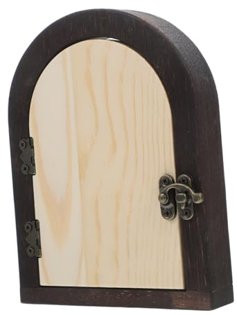CANIGHT Cubierta De Interruptor De Luz De Madera Decoración De Pared De Mini Puerta Creativa Para Placa De Salida Cubierta De Enchufe De Interruptor A Prueba De Bebés Cubierta De Enchufe