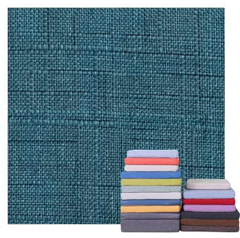 AQIGR Fundas de Cojines para Asientos de Silla de Jardín, Tela de Lino Funda de Reemplazo con Cremallera, Antideslizante, para Cojín Cuadrado de Cocina Comedor Sofá(Azul,45x45x5cm Thick)