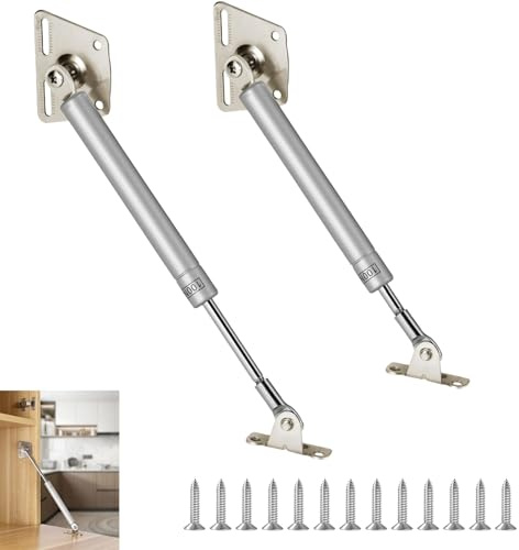 InYoHui 100N Gas Spring Soft Close Hinges for Drop Down Door | 2-Pack, 22lb, Slow-Close, Cupboards, Desks, Drawers, Flap Doors