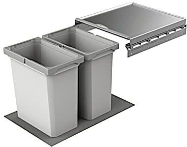Naber Cox® Box 2T 400-2. Abfallsammler, hellgrau.