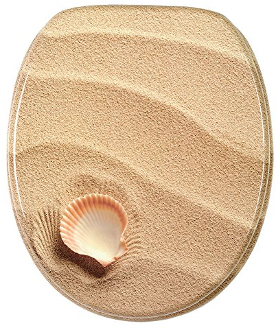 Sanilo WC Sitz mit Absenkautomatik, hochwertiger Toilettendeckel, einfache Montage, stabile Scharniere, Clam