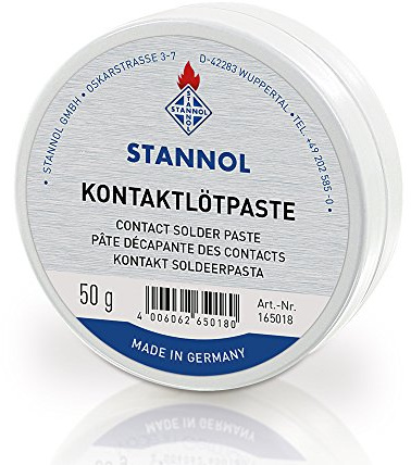 STANNOL Kontaktlötpaste zum Weichlöten, 50 g Dose, 1 Stück, 165018
