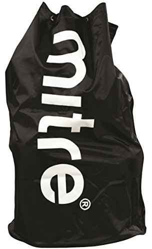 Mitre Borsa da Calcio Resistente, con Cinghie Regolabili, Colore Nero, per 20 palloni