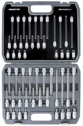 Haskyy 26tlg M5-M18 XZN-Vielzahn-Satz-Set Innen Vielzahn Nüsse Stecknüsse XZN-M5 M6 M8 M9 M10 M11 M12 M13 M14 M16 M18