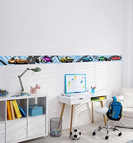 MyMaxxi | Kinder Bordüre | Cars 600 x 20cm | WandKinder Bordüre Wandtattoo | Tapetenbordüre aus Tapetenvlies | Dekoration für Kinderzimmer Spielzimmer