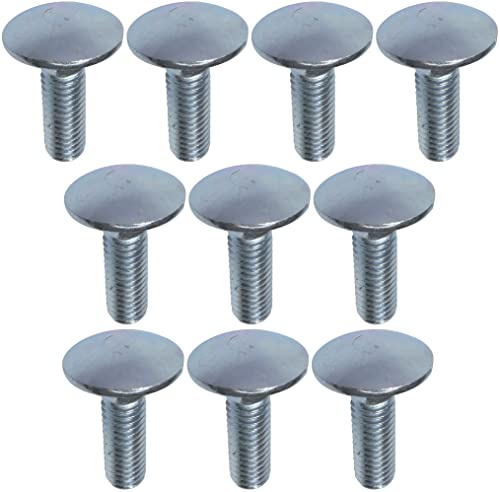 AERZETIX - Lot de 10 Boulons de Carrosserie/Charrue à Tête Ronde à Collet Carré - M8x25mm - en Acier Zingué - DIN 603