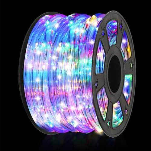 Randaco 10m LED Lichtschlauch, 240 LED Lichterschlauch Außen, IP20 Deko und Beleuchtung LED Schlauch, Schwarz Controller mit Memory-Funktion, für Garten, Party, Hochzeit, Halloween, Bunt