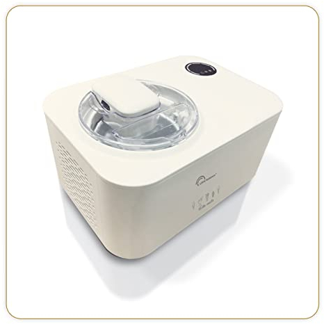 LITTLE BALANCE 8610 Turbo-Vanille, Sorbetière, Turbine à glaces, Machine à glaces 1,2 l, 3 fonctions, crèmes glacées, yaourts glacés et sorbets, 110 W, Crème