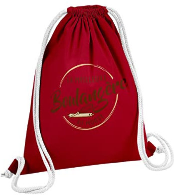 Fabulous Sac de Gym en Coton Rouge La Meilleure Boulangere du Monde Artisan Boulangerie Patisserie Pain 12 Litres