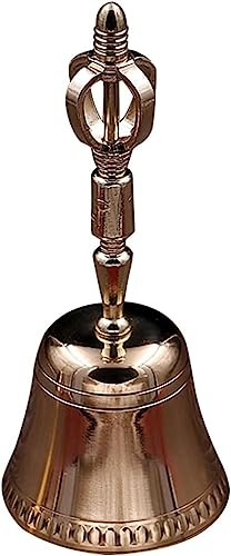 Metall-Tee-Handglocke, Glocken-Alarm, Messing-Handglocke, Hochzeitsglocken, Hotel-Tischdekoration, Service-Glocke, unwohle Menschen ziehen die Aufmerksamkeit auf sich, Rufglocke, (Farbe: Gold B, Größe