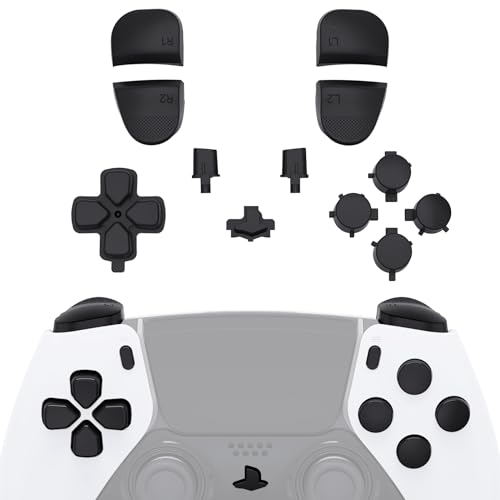 eXtremeRate Tasti per ps5 Edge Controller Joystick,D-Pad Trigger R1 L1 Grilletti R2 L2 Pulsanti Share Option Ricambio per ps5 Edge Joypad,Senza Controller,Nero