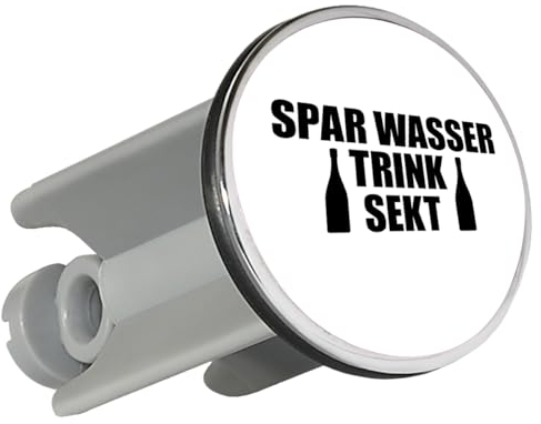Huuraa Waschbeckenstöpsel Spar Wasser Trink Sekt Sektflasche Geschenk