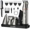 BarberBoss rasierer herren elektrisch, bartschneider herren, 5-in-1 Pflegeset für Männer, Haarschneidemaschine, Bartschneider-Set, Detailrasierer, Präzisionstrimmer für Nase, Ohren & Körper, QR-6010