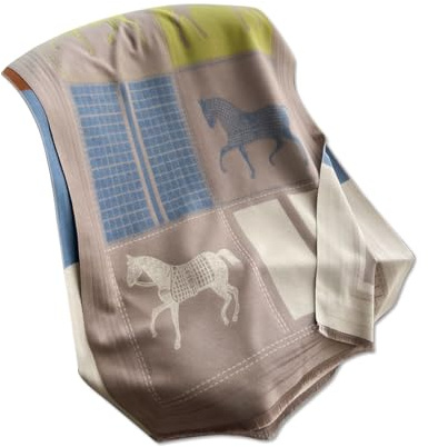 LumiSyne Invierno Bufanda Chal De Cachemira Cuadros Bloques De Color Patrón De Caballo Retro Bufanda Reversible Con Borla Larga Grande Pashmina Fulares Ligero Cálido Estola