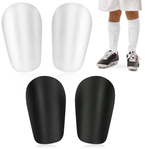 Obidodi Mini Schienbeinschoner 2 Paar, 8x5cm Kleine rutschfeste Fußball-Schienbeinschoner, Stoßfeste Anti-Kollisions Beinschützer Buchstaben-Stil für Erwachsene Teenager