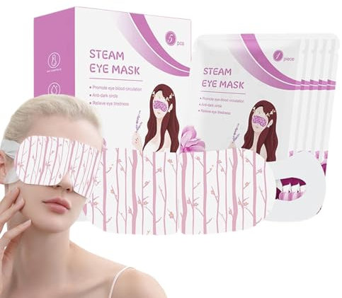 Eye - Non Woven Fabric Elastic Ear Strap Warm Compress for Eyes | Relaxing Natural Relief Steam Eye Masks | Heating Eye for Soothing and Relaxing