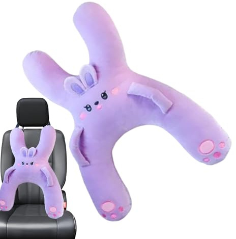 Oreiller de Sommeil pour en Voiture - Jouet Dodo Coussin Siège Auto Enfant - Oreiller Tête Ergonomique Respirant Confort Trajet en Voiture et Vacances Familiales