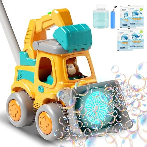 Bubble Lawn Mower for Kids – Bubble Machine for Toddlers, Outdoor Bubble Toys for Boys & Girls, Fun Lawn Mower Toy for Toddler Play, Bubble Maker Gift for Kids Ages 3+